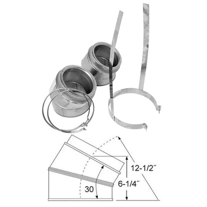 6" Selkirk 30 Degree Stainless Elbow Kit - 206211