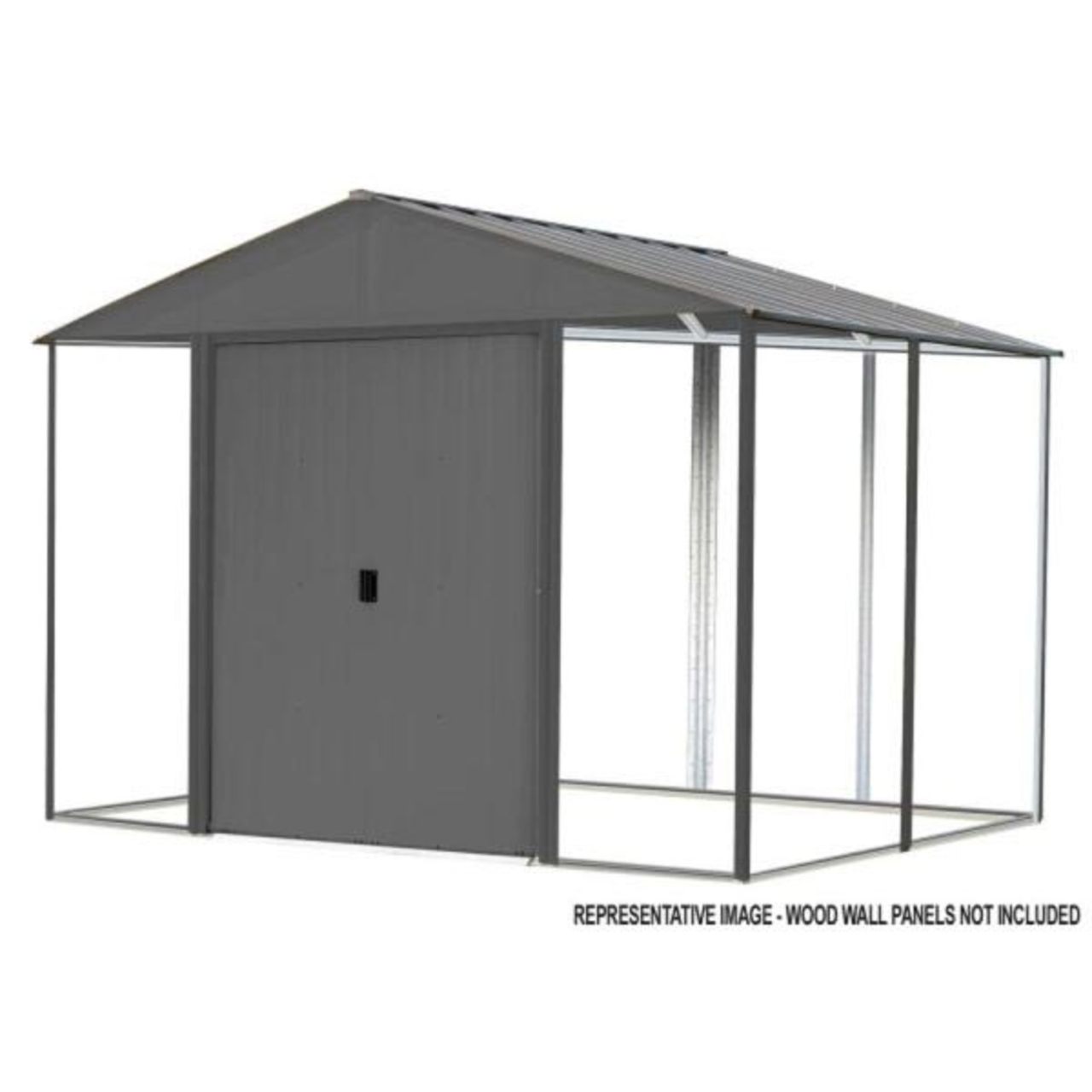 Ironwood 8' x 8' Galvanized Steel Hybrid Shed Kit - Anthracite