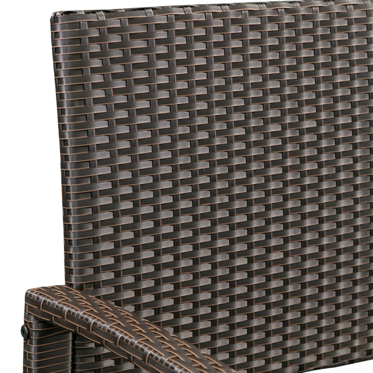 Miles Patio Bench In Mocha Wicker