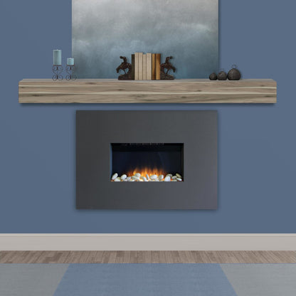 72" Acacia Fireplace Shelf by Pearl Mantels - Weathered Gray Finish