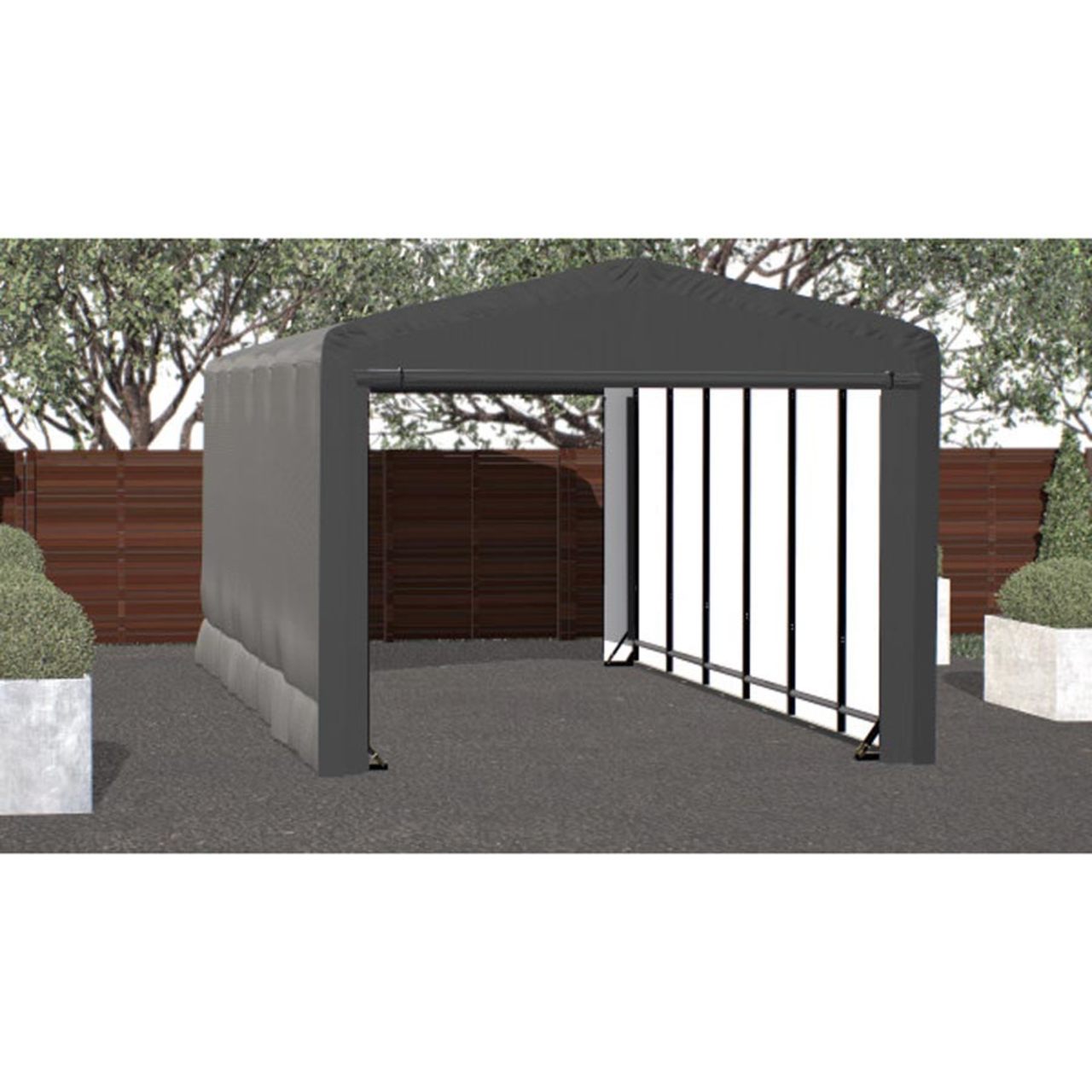 ShelterTube 12' x 27' x 10'  Wind & Snow-Load Rated Garage - Gray