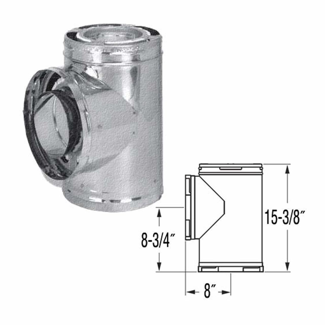 7" DuraPlus Galvanized Tee - 7DP-T