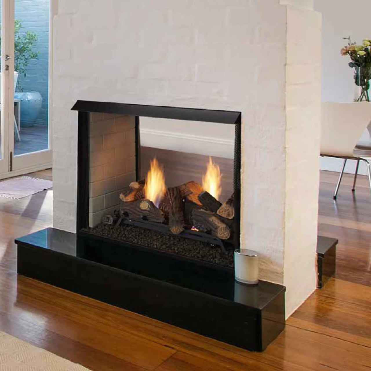 Monessen Lo-Rider See-Thru 36" Clean Face Vent Free Firebox - LSTF36-B