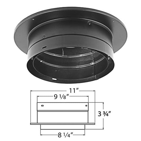 8" DVL Chimney Adapter with Trim - 8DVL-ADT