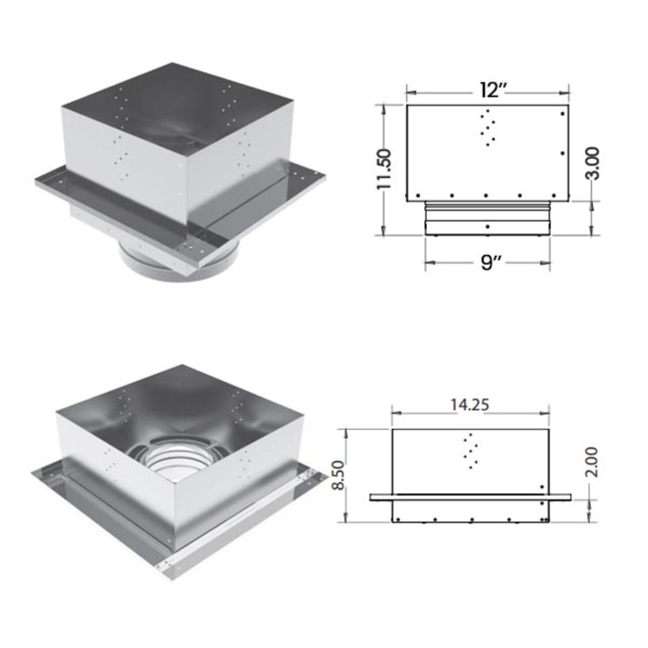 6" DuraPlus Flat Ceiling Support - 6DP-FCS