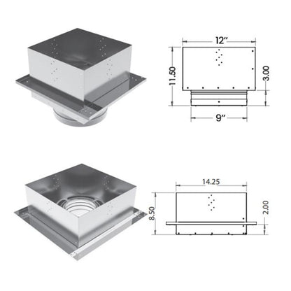 6" DuraPlus Flat Ceiling Support - 6DP-FCS