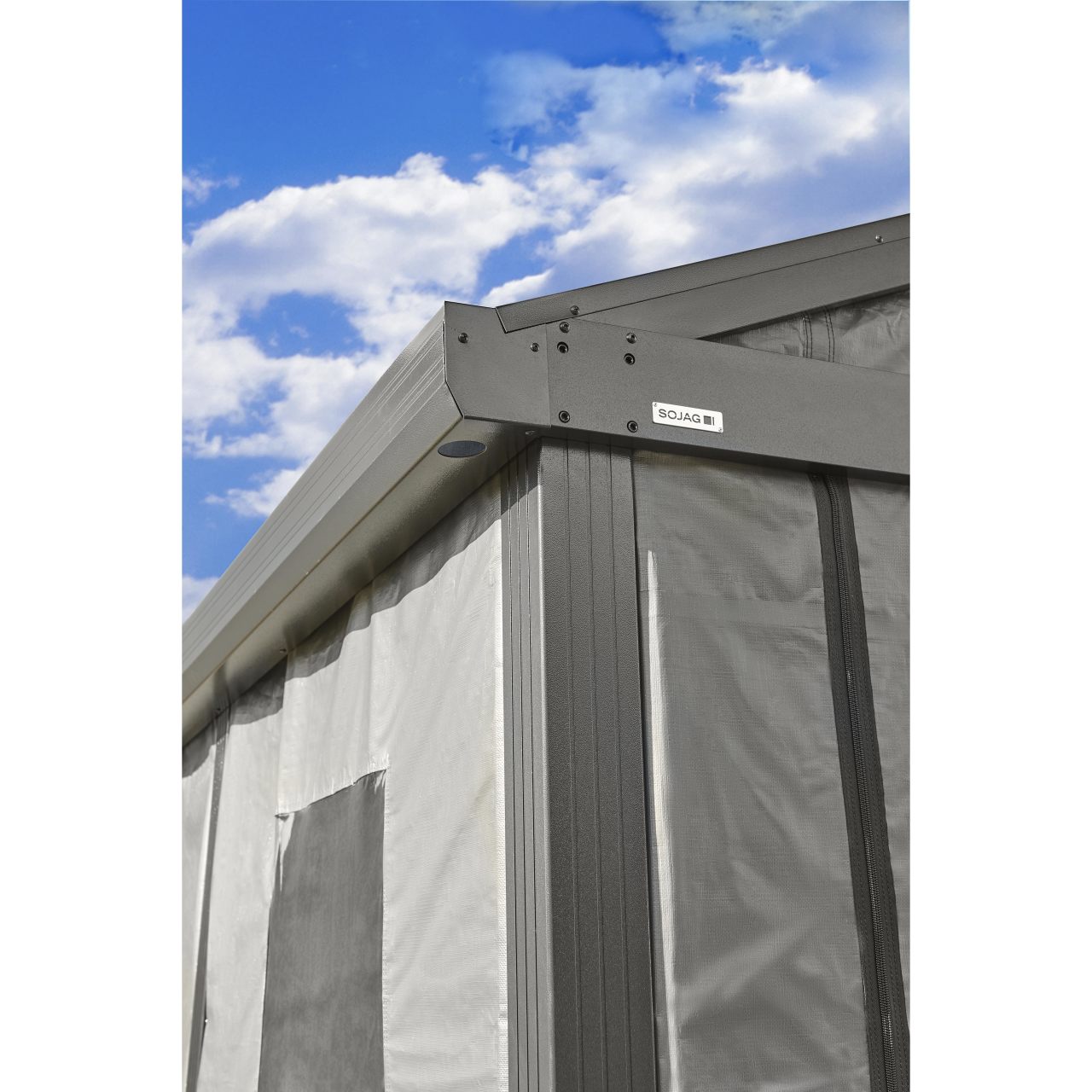 Samara 12' x 20' Carport Enclosure Kit - Gray