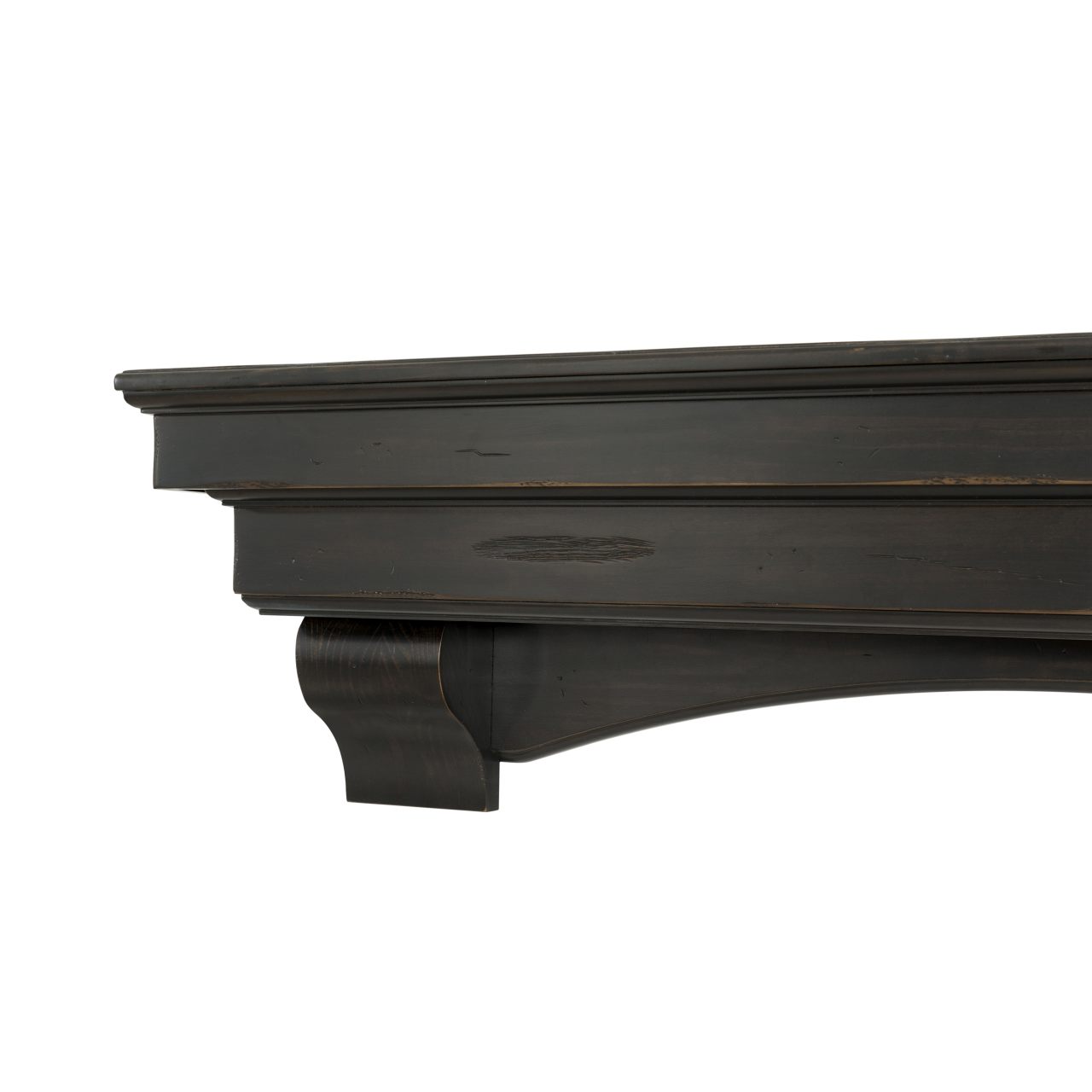 48" Celeste Fireplace Shelf by Pearl Mantels - Espresso Distressed Finish