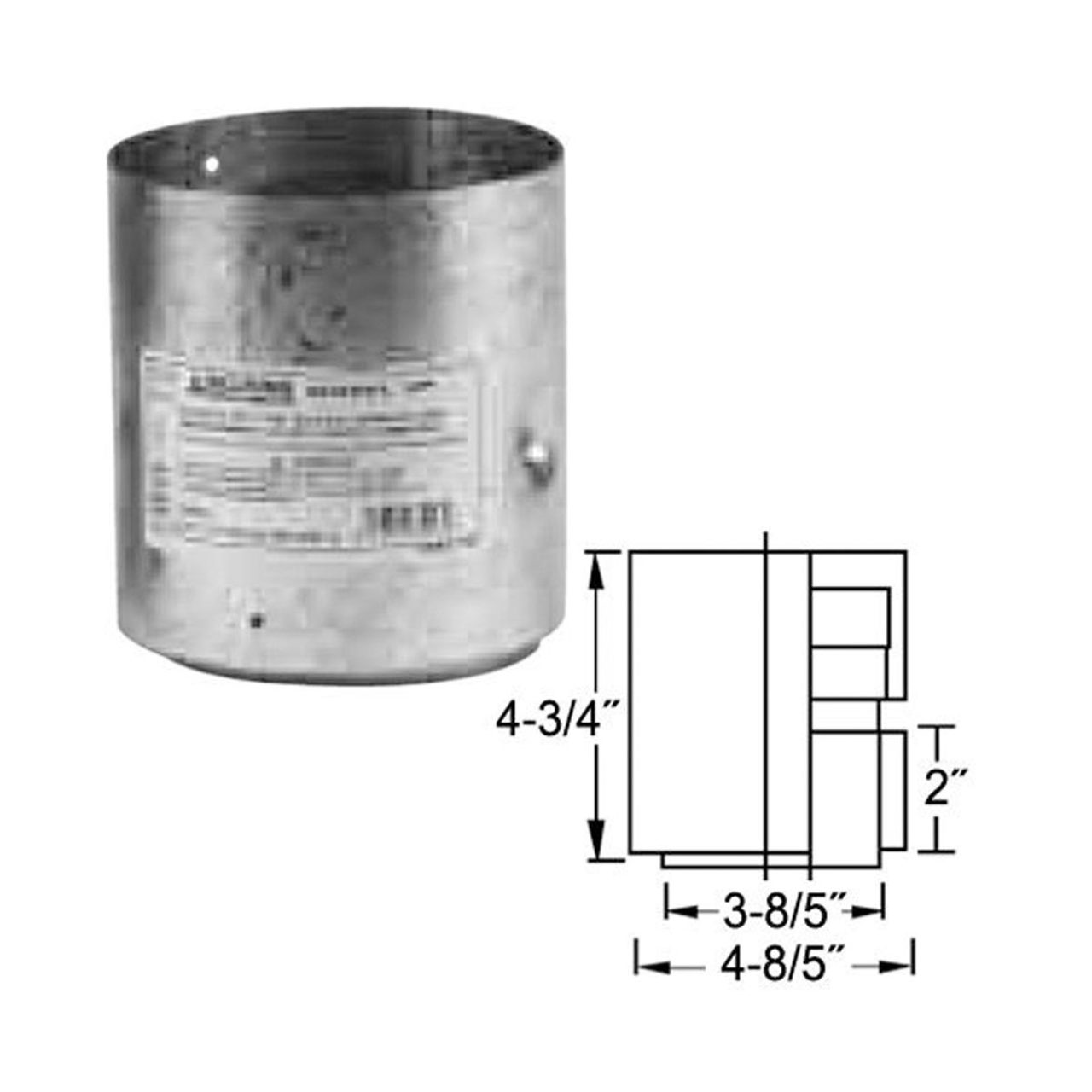 4" Selkirk VP Pellet Vent Pipe Thick Collar Pipe Connector - 4VP-TPC