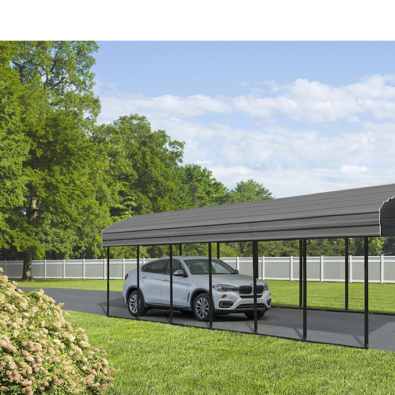 Arrow 12' x 29' x 9' Carport - Charcoal
