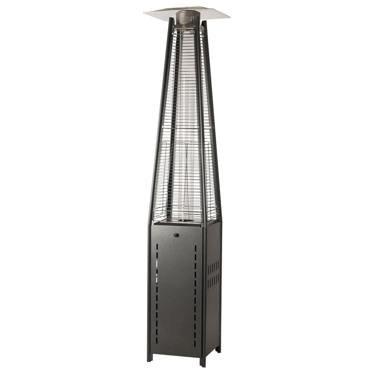 Fire Sense Square Pyramid Flame Patio Heater in Hammered Platinum - 64381