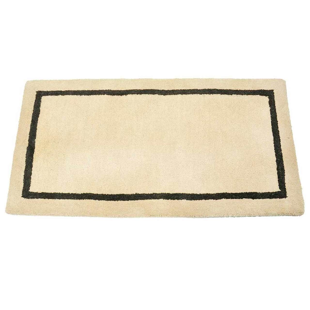 44" Rectangle Khaki with Taupe Contemporary Hearth Rug