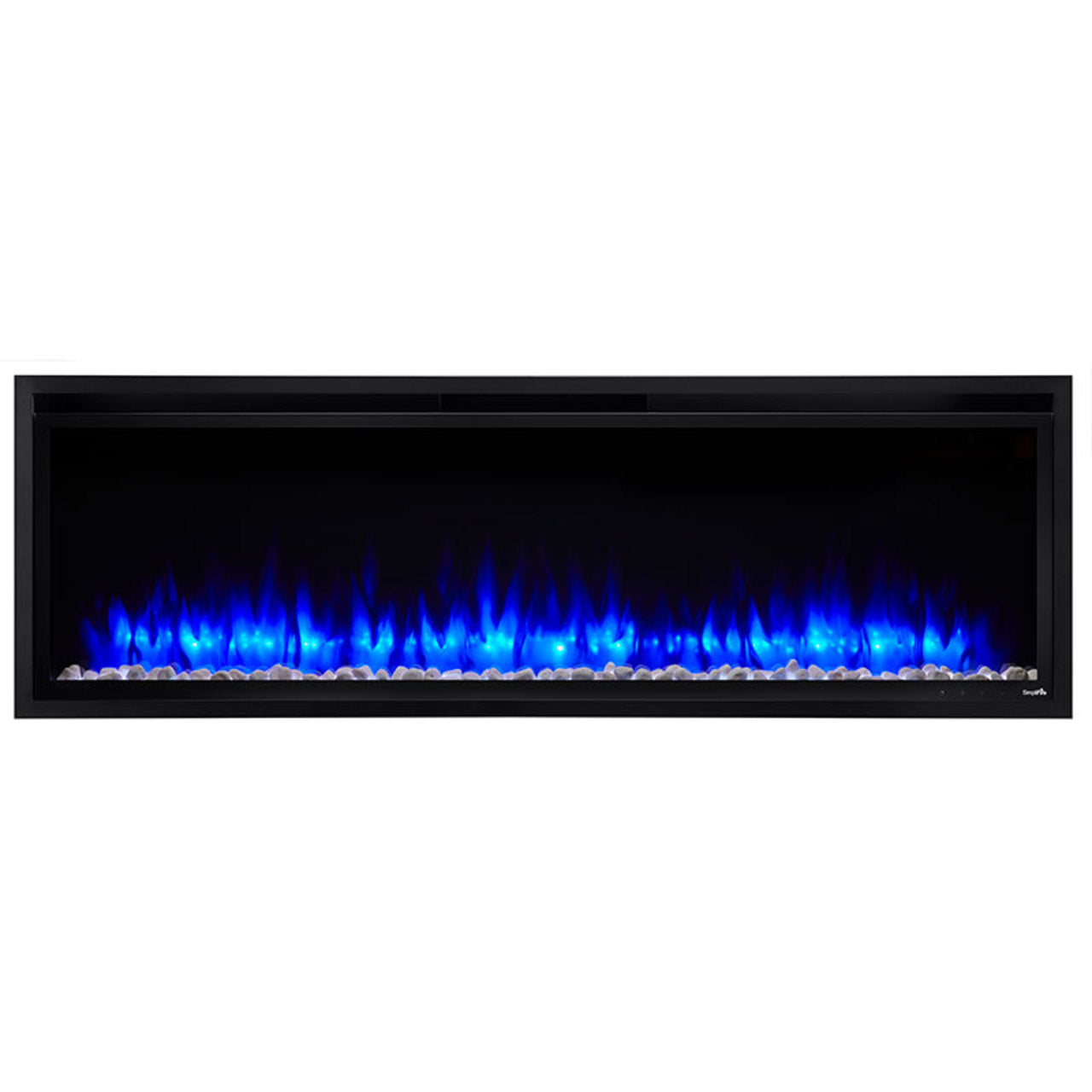 SimpliFire 50" Allusion Platinum Recessed Linear Electric Fireplace - SF-ALLP50-BK