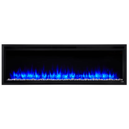 SimpliFire 50" Allusion Platinum Recessed Linear Electric Fireplace - SF-ALLP50-BK