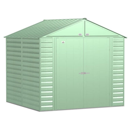Arrow Select 8 x 8 Steel Storage Shed - Sage Green