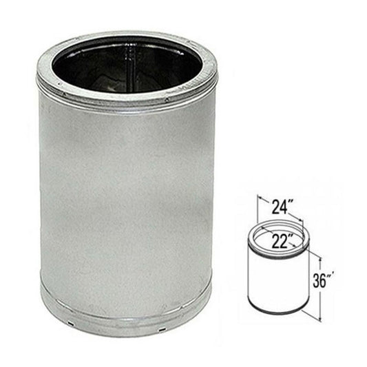 22" x 36" DuraTech Galvanized Chimney Pipe - 22DT-36