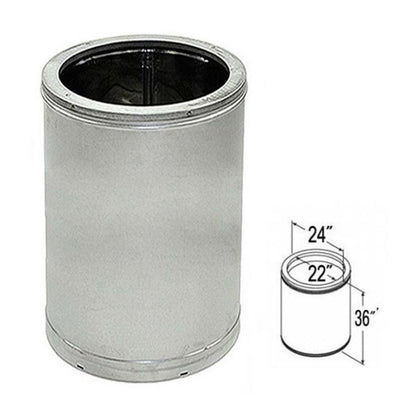 22" x 36" DuraTech Galvanized Chimney Pipe - 22DT-36