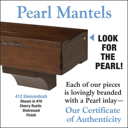 72" Shenandoah Fireplace Shelf by Pearl Mantels - Cherry Distressed Finish