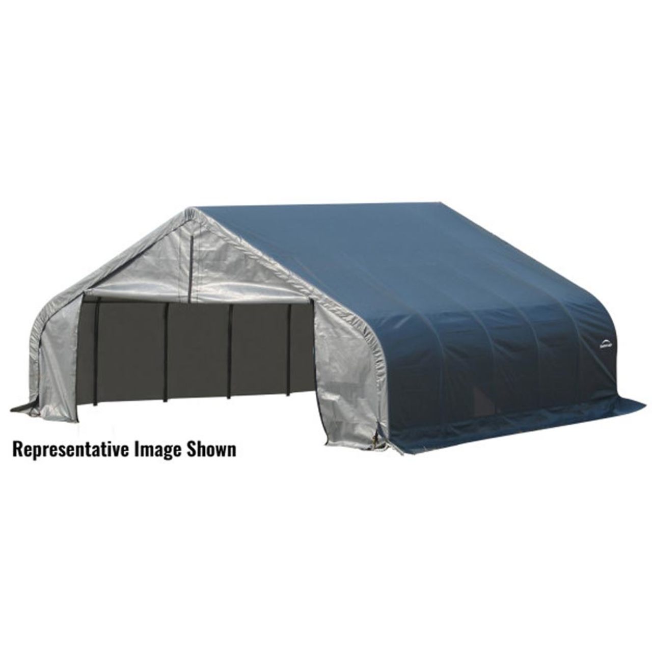 ShelterCoat 22' x 24' Garage With 12.5' Peak Roof - Gray