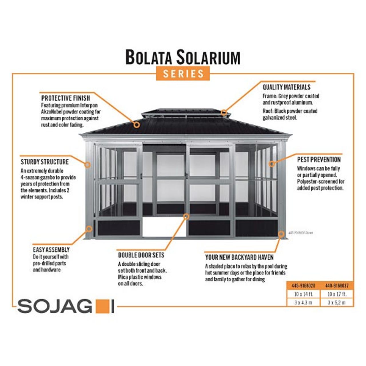Bolata 10' x 17' Solarium