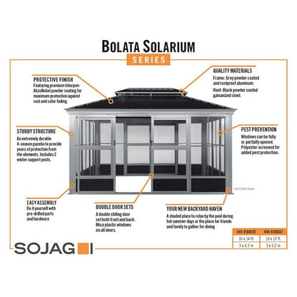 Bolata 10' x 17' Solarium