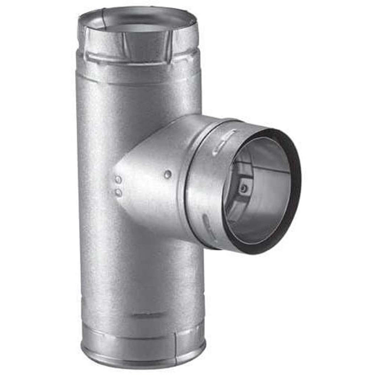 4" PelletVent Pro Galvalume Single Tee with Clean-Out Tee Cap - 4PVP-T1