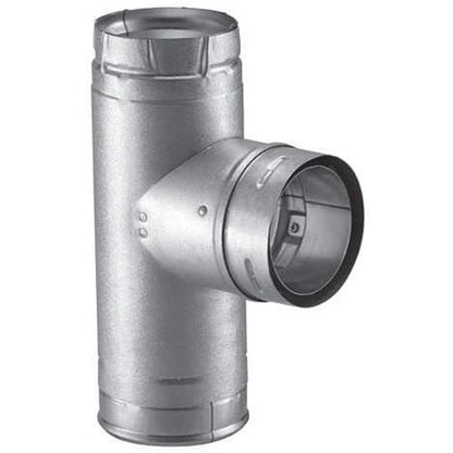 4" PelletVent Pro Galvalume Single Tee with Clean-Out Tee Cap - 4PVP-T1