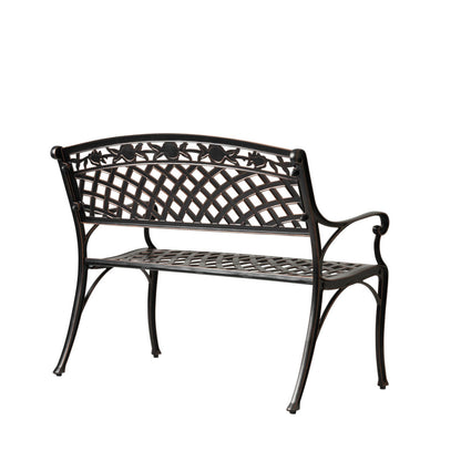 Scarlet Aluminum Patio Bench In Antique Bronze