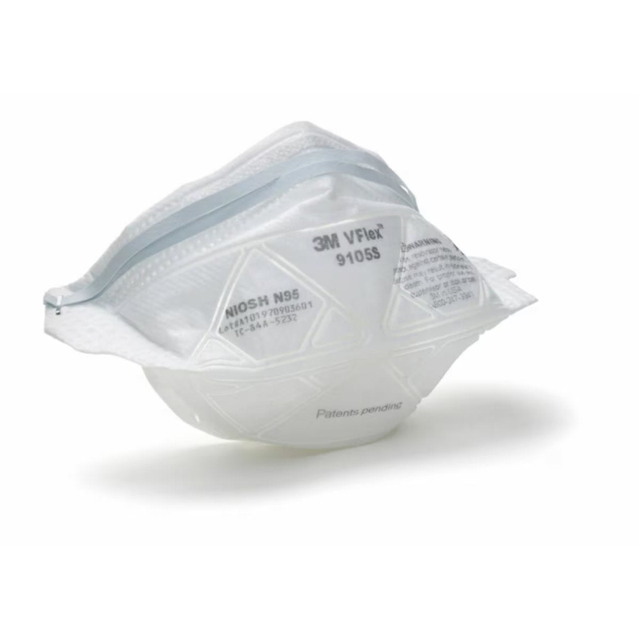 3M N95 Disposable Respirator, 9105S, White, Pack of 50