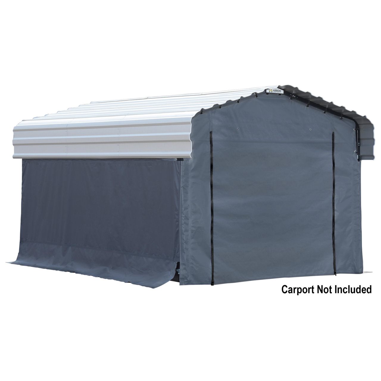 Arrow 10'  x 15' Enclosure Wall Kit ONLY for Carport- Gray
