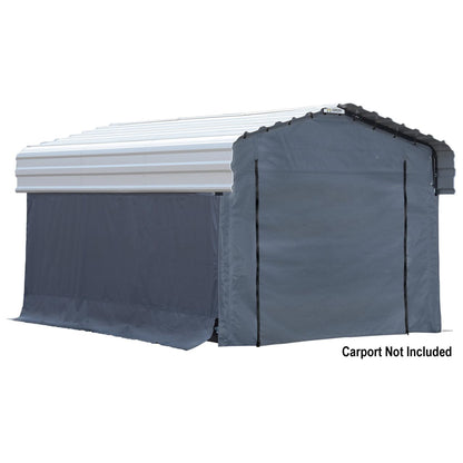Arrow 10  x 15 Enclosure Wall Kit ONLY for Carport- Gray
