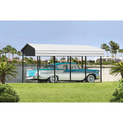 Arrow 12 x 20 x 9 Carport - Eggshell