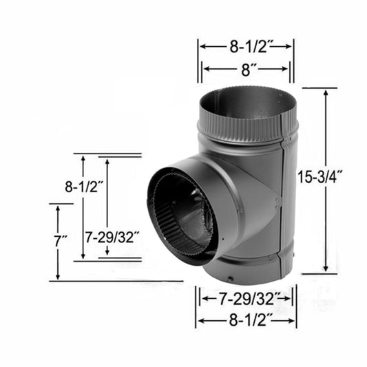 8" DSP Double Wall Tee - DSP-8TE