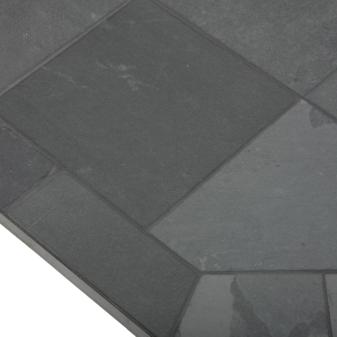 Smokey Grey Slate 48" x 48" Double Cut Hearth Pad