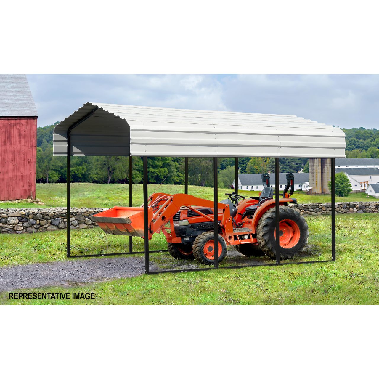 Arrow 10' x 20' x 9' Carport - Eggshell