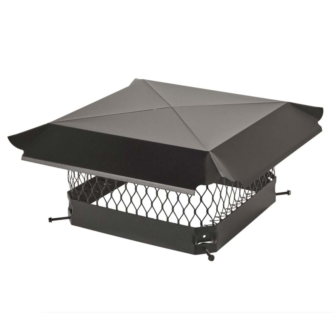 13" x 13" Hy-C Black Galvanized Chimney Cap