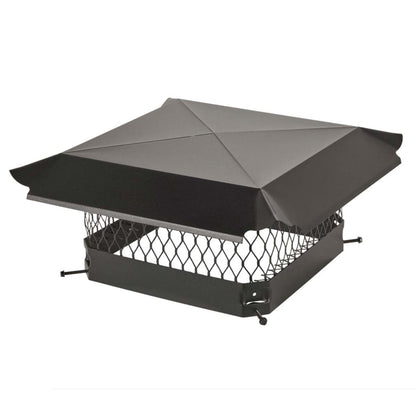 13" x 13" Hy-C Black Galvanized Chimney Cap