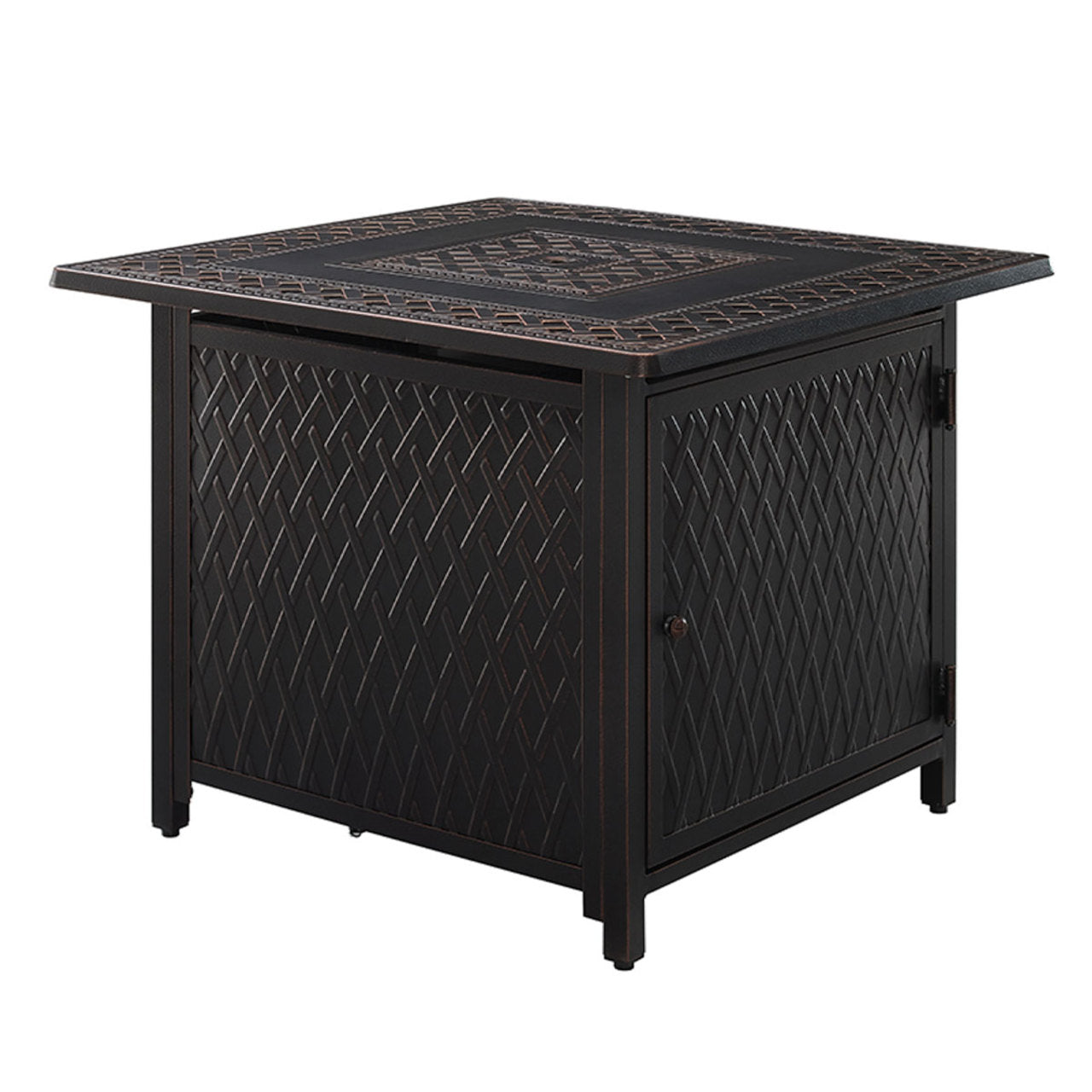 32" Downey Square Aluminum Gas Fire Pit -Propane - 37,000 BTU