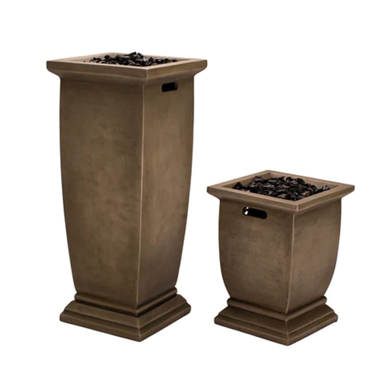 LP Gas Outdoor Fire Column with Slate Finish- Large