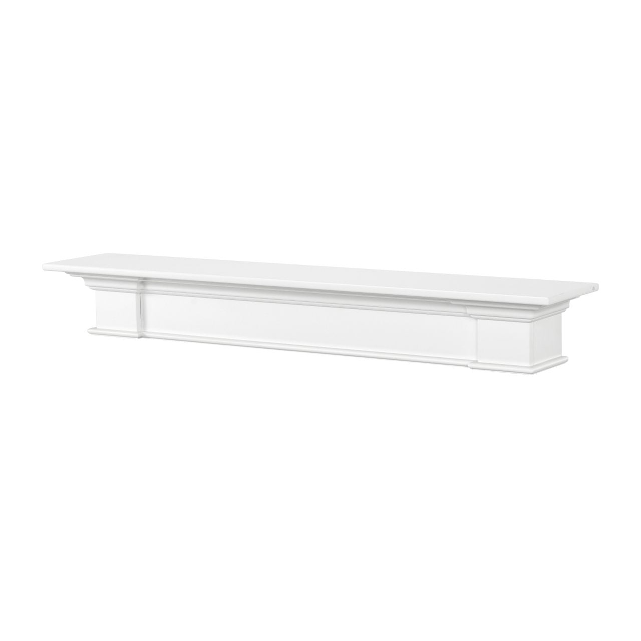 72" Shepherd MDF Fireplace Shelf by Pearl Mantels - White Paint Finish