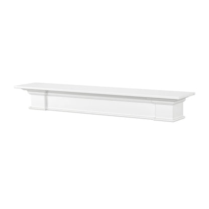 72" Shepherd MDF Fireplace Shelf by Pearl Mantels - White Paint Finish