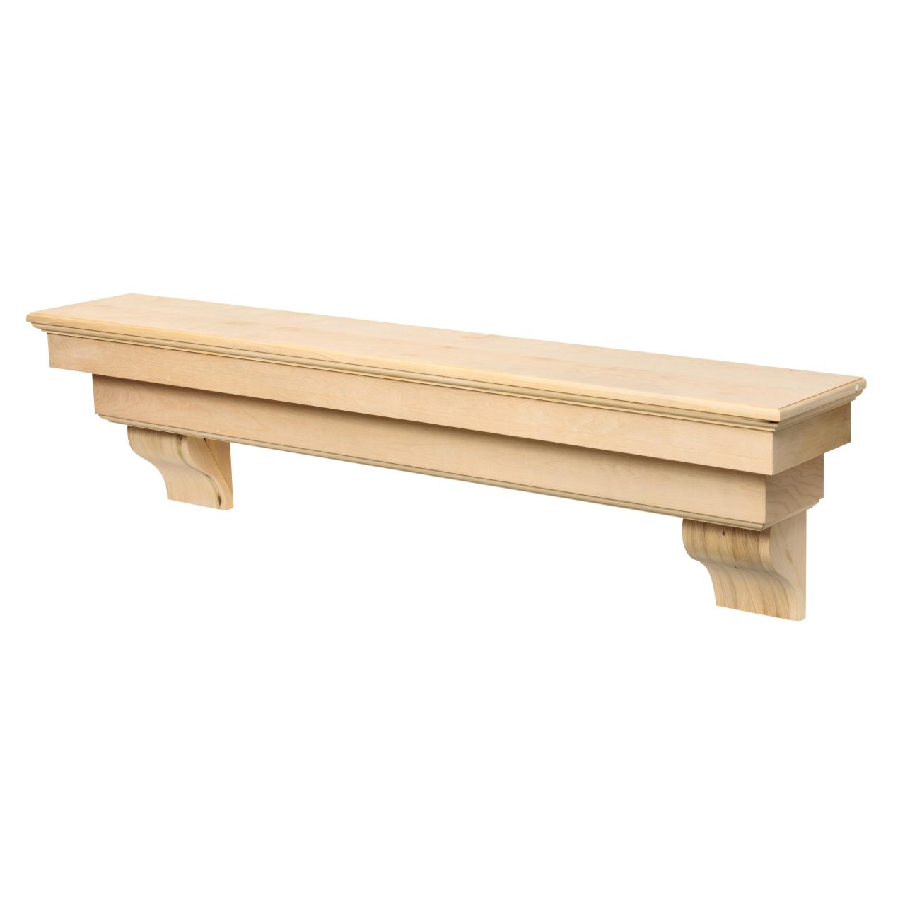 60" Auburn Unfinished Fireplace Shelf by Pearl Mantels