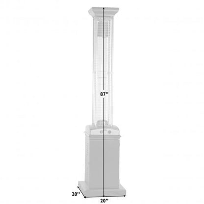 Hammered Bronze Finish Square Flame Patio Heater