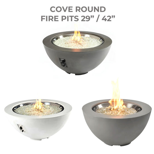 Outdoor Greatroom 29"/42" Cove Round Gas Fire Pit Bowl - CV-20/CV-30