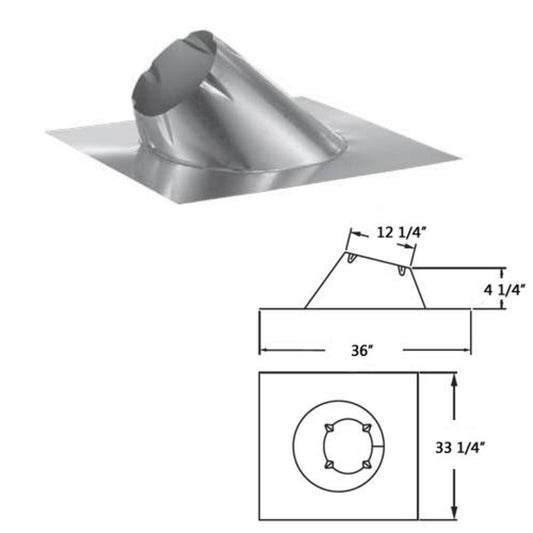 8" DuraPlus 7/12 - 12/12 Roof Flashing - 8DP-F12