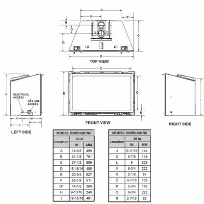 Majestic 30" Jasper Direct Vent Gas Insert - Natural Gas - JASPER30IN