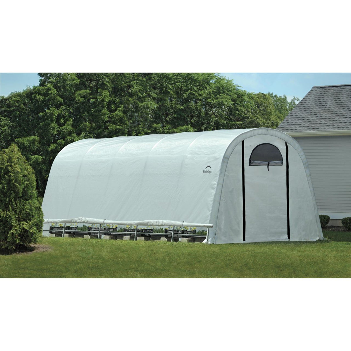 GrowIT 12' x 20' Heavy Duty Round Greenhouse - Clear Cover