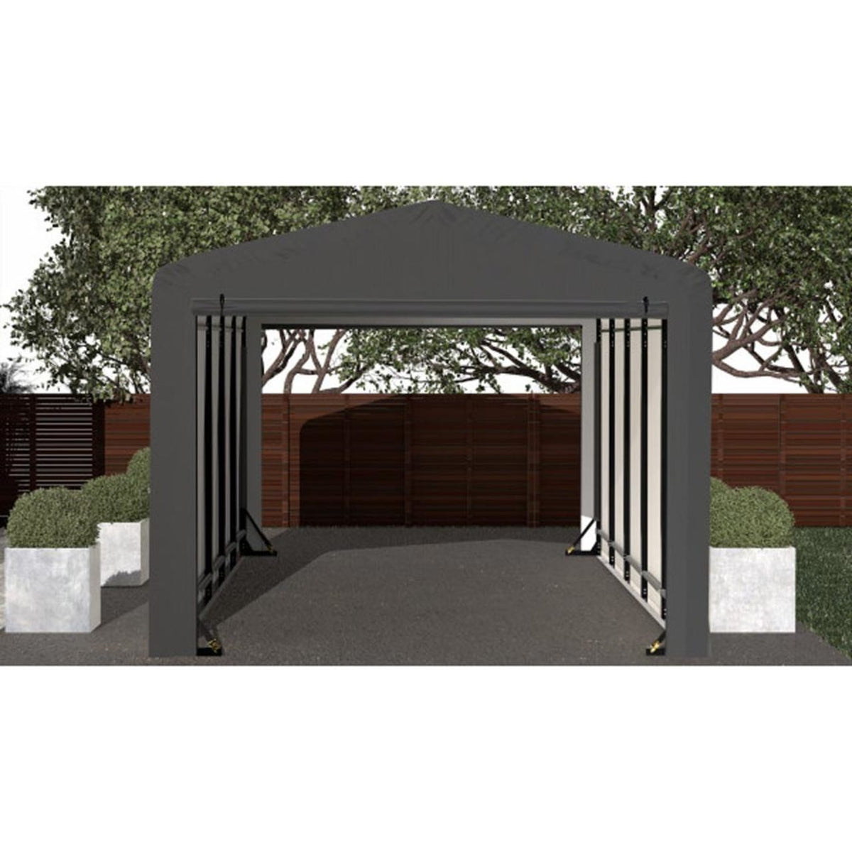 ShelterTube 10' x 23' x 8' Wind & Snow-Load Rated Garage - Gray