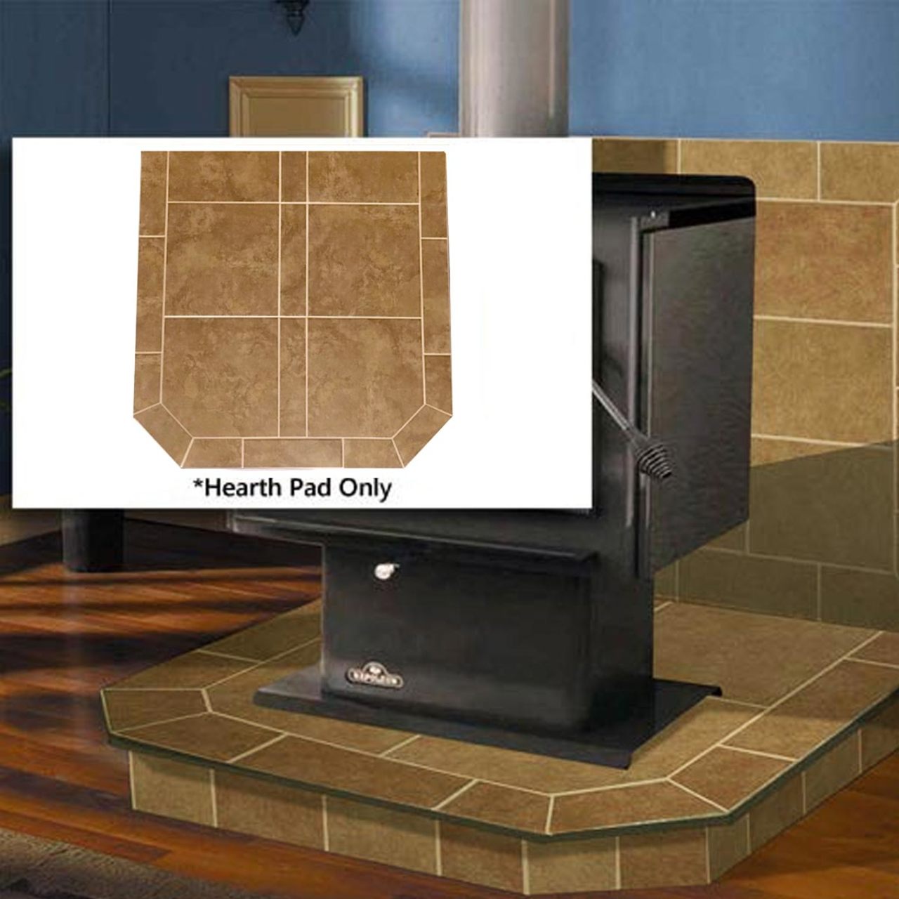 Bianco Brown 40" x 40" Double Cut Hearth Pad