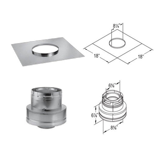 4'' x 6 5/8'' DirectVent Pro Masonry Chimney Conversion Kit - 46DVA-KCT